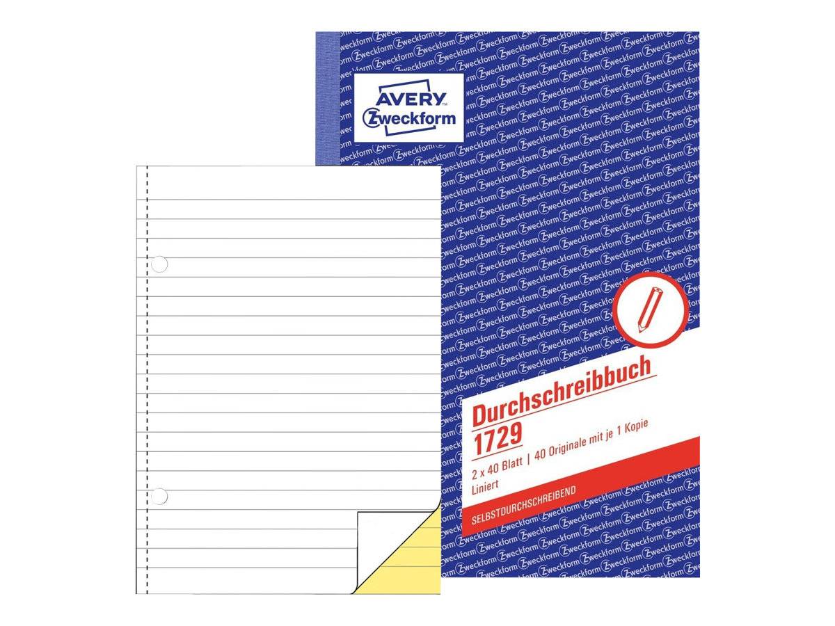 Avery Zweckform - Durchschreibebuch - 40 Blatt-0