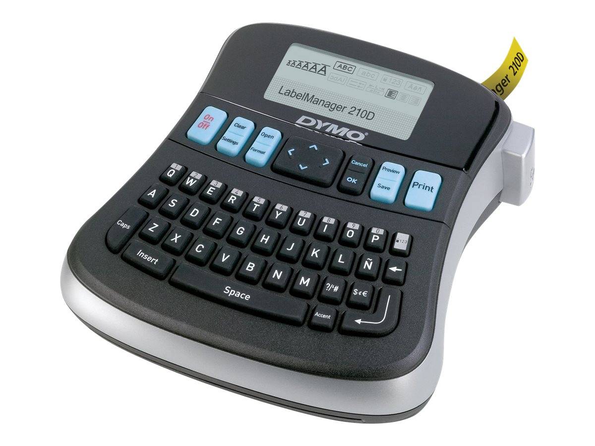 DYMO LabelMANAGER 210D Kit - Beschriftungsgerät - s/w - Thermotransfer - Rolle (1,2 cm)-1