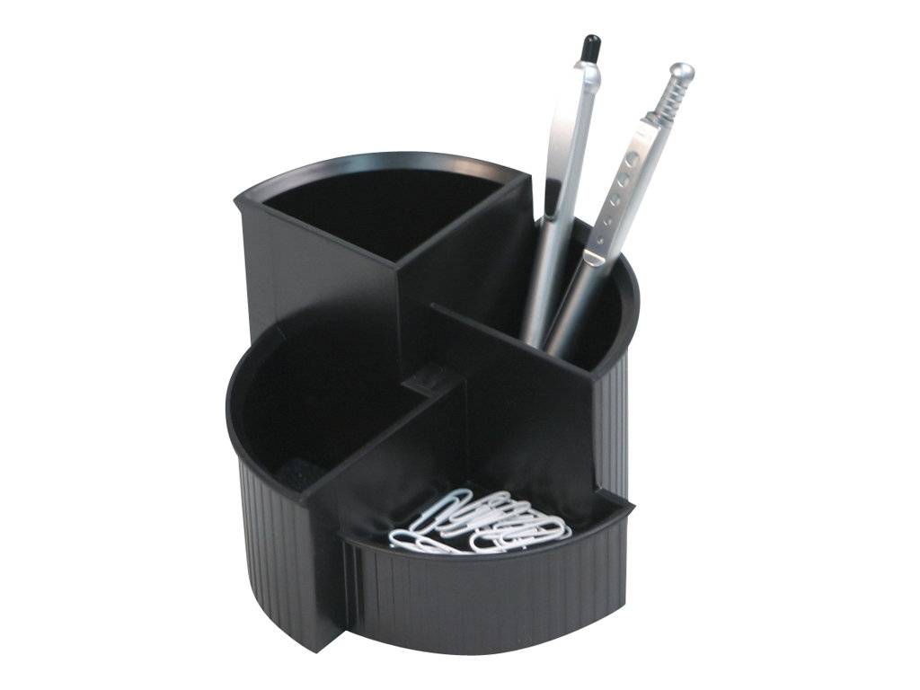 Stifteköcher Multi Linear 4Fächer Polystyrol sw-1