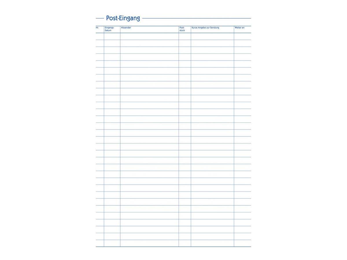 Avery Zweckform PosteinAusgang Formularbuch 931 DIN A4 50Bl.
