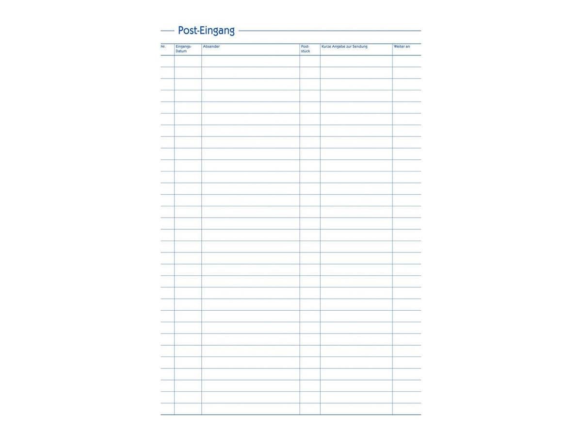 Avery Zweckform PosteinAusgang Formularbuch 931 DIN A4 50Bl.-0