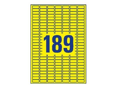 AVERY ZWECKFORM - Avery L6037 - Gelb - 10 x 25.4 mm 3780 Stck. (20 Bogen x 189)-1