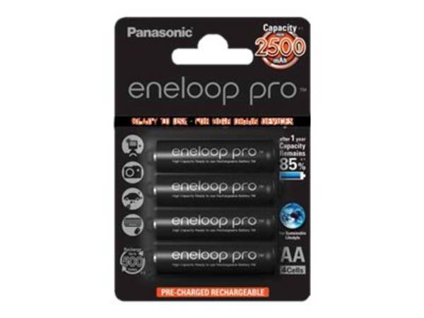 4x eneloop pro Mignon Akku BK-3HCDE/4BE Ni-MH 1,2V / 2500mAh
