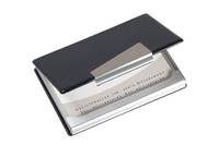 Visitenkartenetui 20Karten 90x58mm Alu/Lederoptik-3