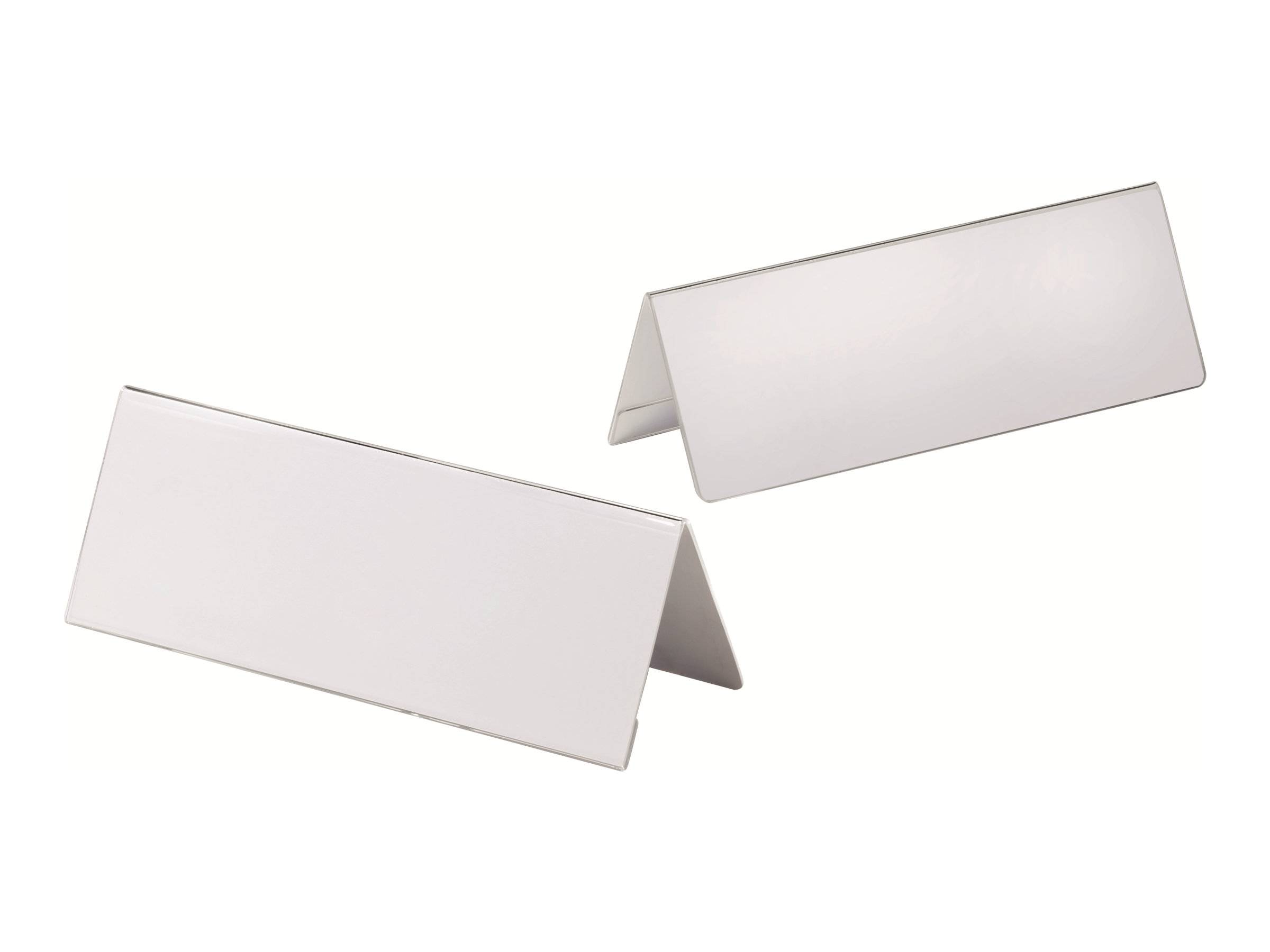 DURABLE - Schildhalterung - Desktop - für 122 x 150 mm, 61 x 150 mm - doppelseitig - durchsichtig (Packung mit 10)-0