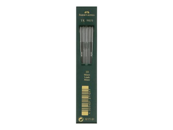 Faber-Castell TK 9071 - Bleistiftmine - 2B - Intense Black - 2 mm (Packung mit 10)