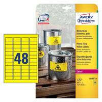Avery Zweckform L6103 - Polyester - permanenter Klebstoff - Gelb - 45.7 x 21.2 mm 960 Etikett(en) (20 Bogen x 48)-1