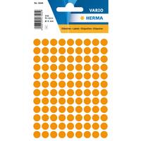 HERMA - Papier - selbstklebend - Luminous Orange - 8 mm rund 540 Etikett(en) (5 Bogen x 108)-1