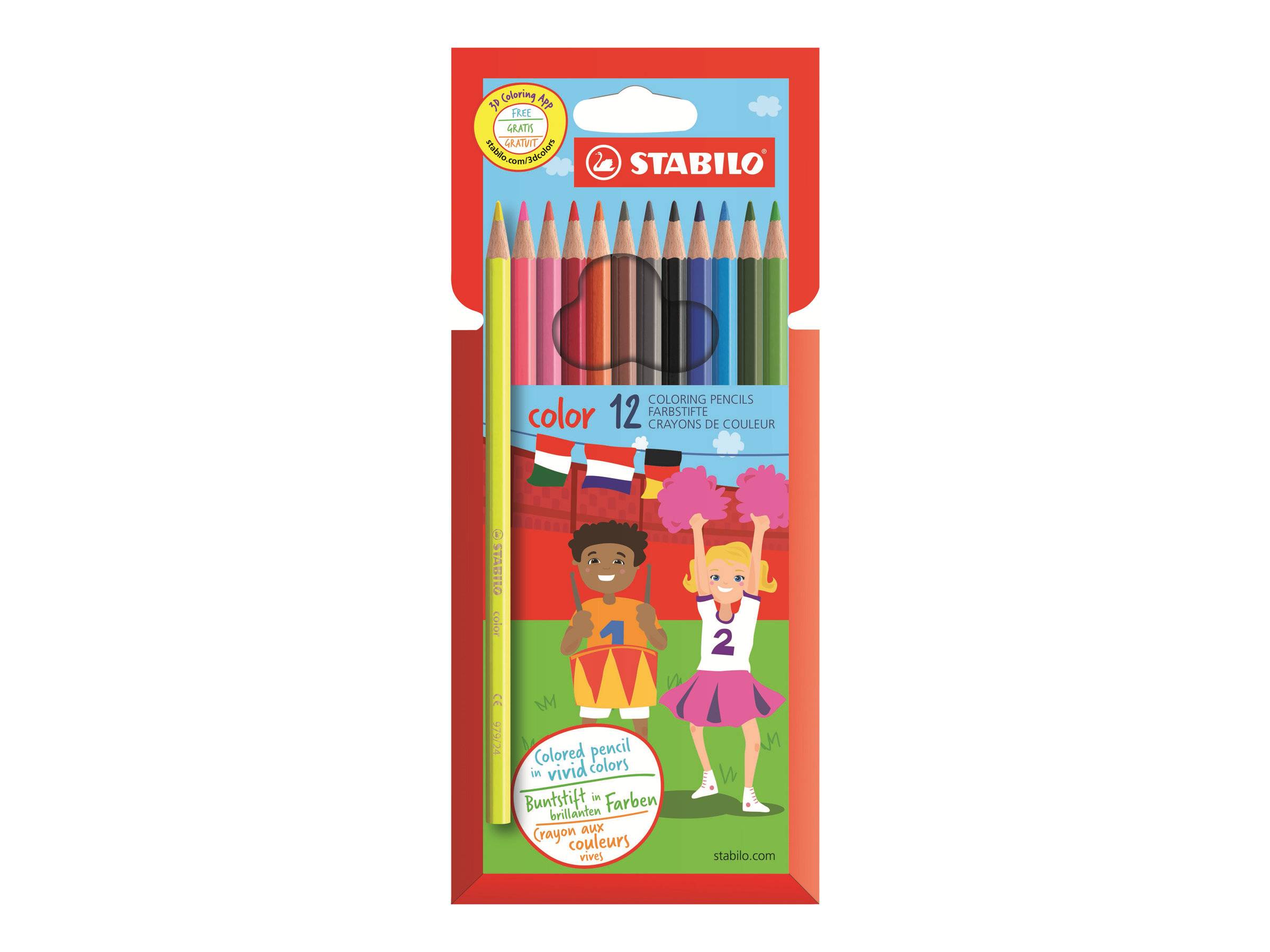 STABILO color Swano - Farbstift - verschiedene Farben - 2.5 mm (Packung mit 12)-0