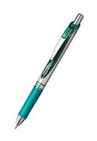 Pentel EnerGel Xm, Ausziehbarer Gelschreiber, Türkis, Silber, Türkis, Kunststoff, Gummi, Rund, 0,35 mm-0