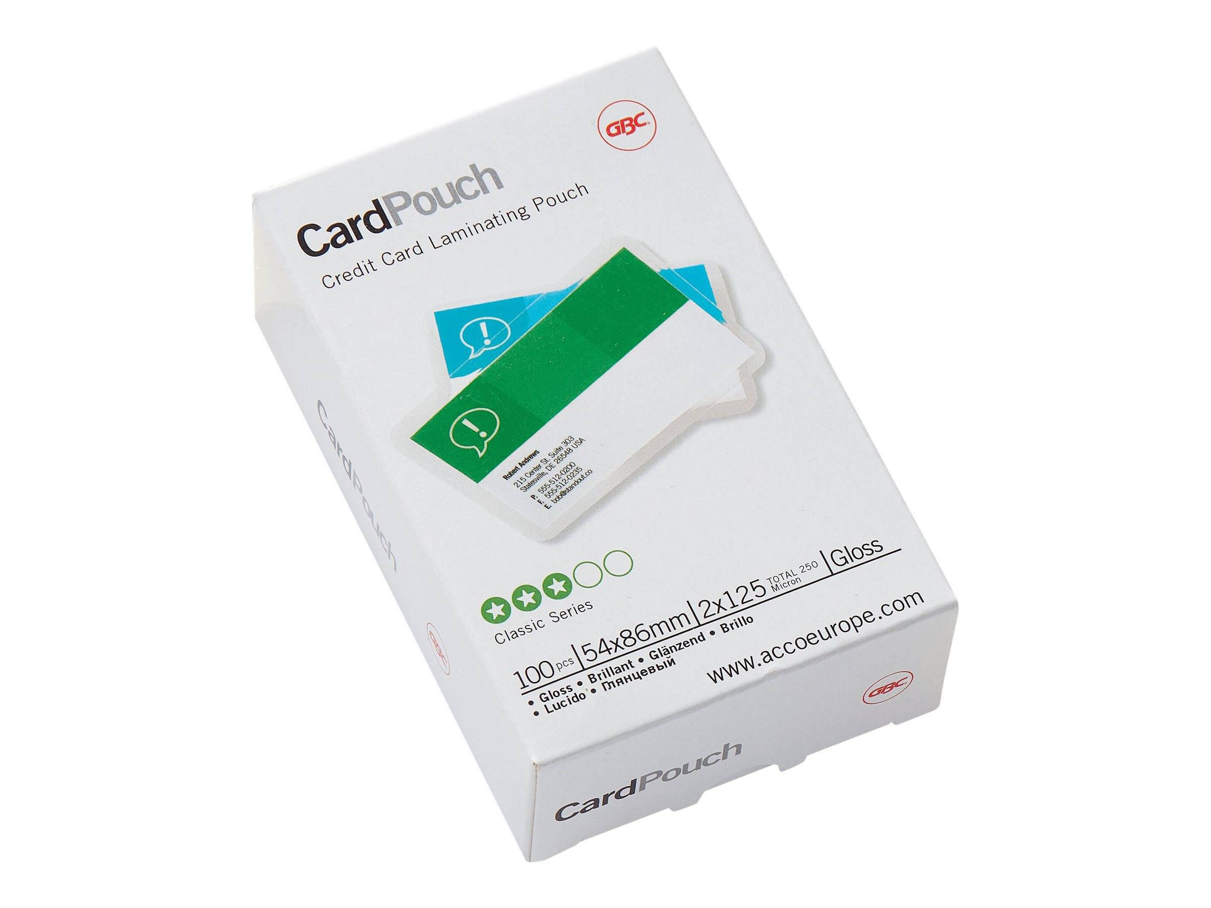 GBC Card Laminating Pouch - 250 Mikrometer - 100er-Pack-0