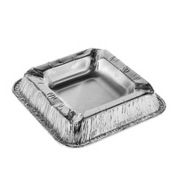 Papstar 14579, Rechteckig, Silber, Aluminium, 125 mm, 125 mm, 22 mm