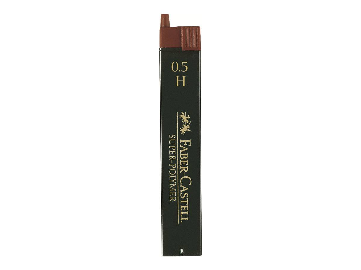 Faber-Castell Super-Polymer 9065 - Bleistiftmine - Superpolymer - H - Intense Black - 0.5 mm (Packung mit 12)-0