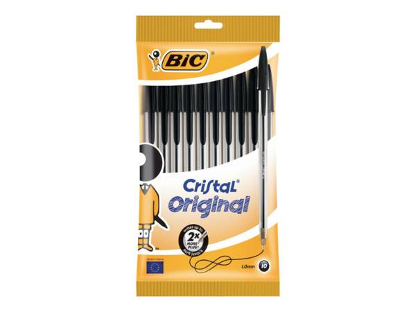 BIC Cristal - Kugelschreiber - Schwarz - 1 mm - Mittel (Packung mit 10)