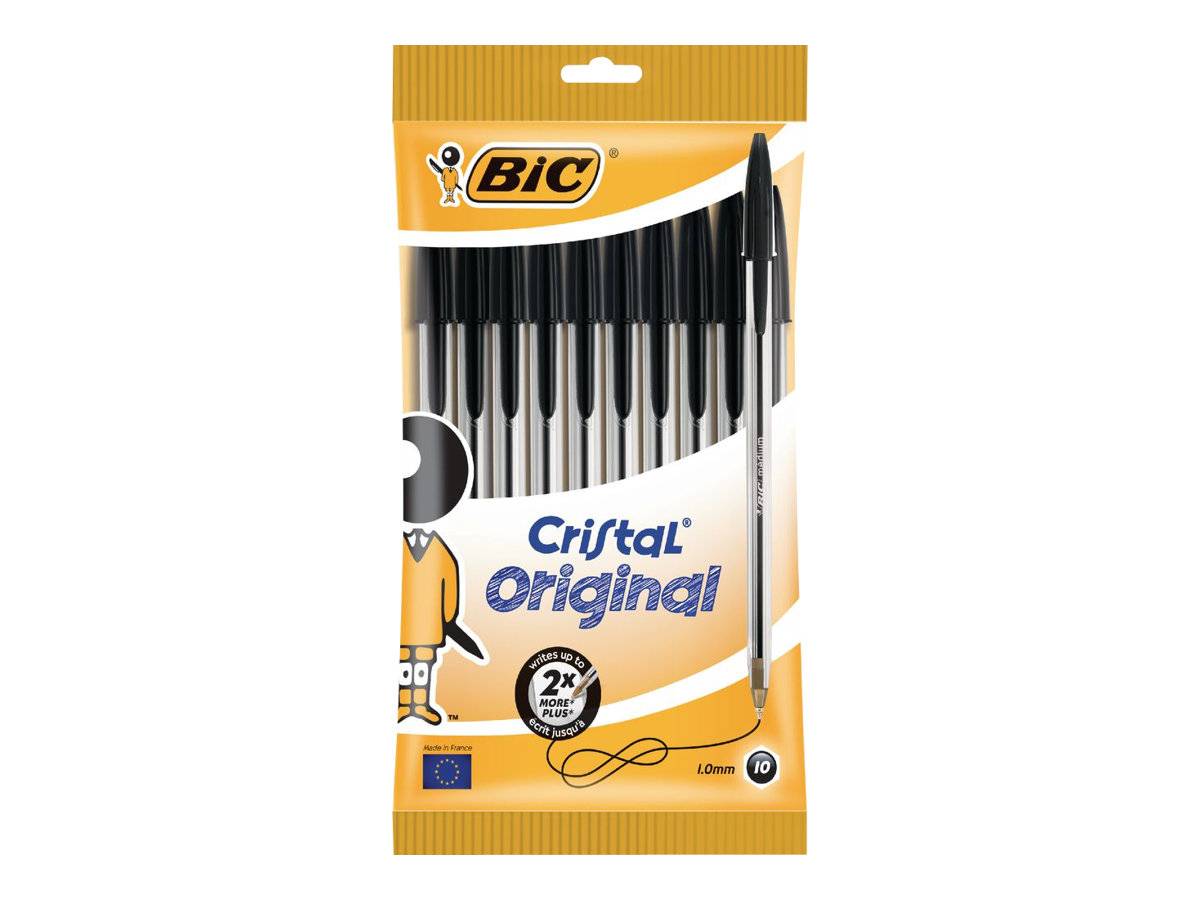 BIC Cristal - Kugelschreiber - Schwarz - 1 mm - Mittel (Packung mit 10)-0