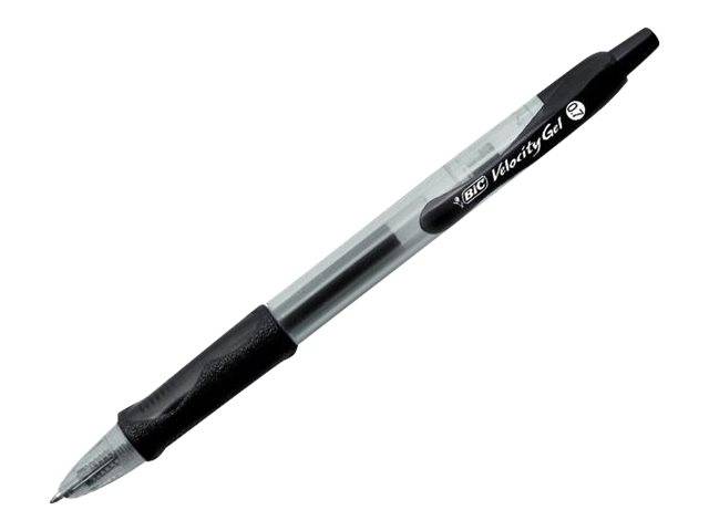 BIC VELOCITY - Tintenroller - Schwarz - Geltinte - 0.7 mm - Mittel - verstellbar (Packung mit 12)-1