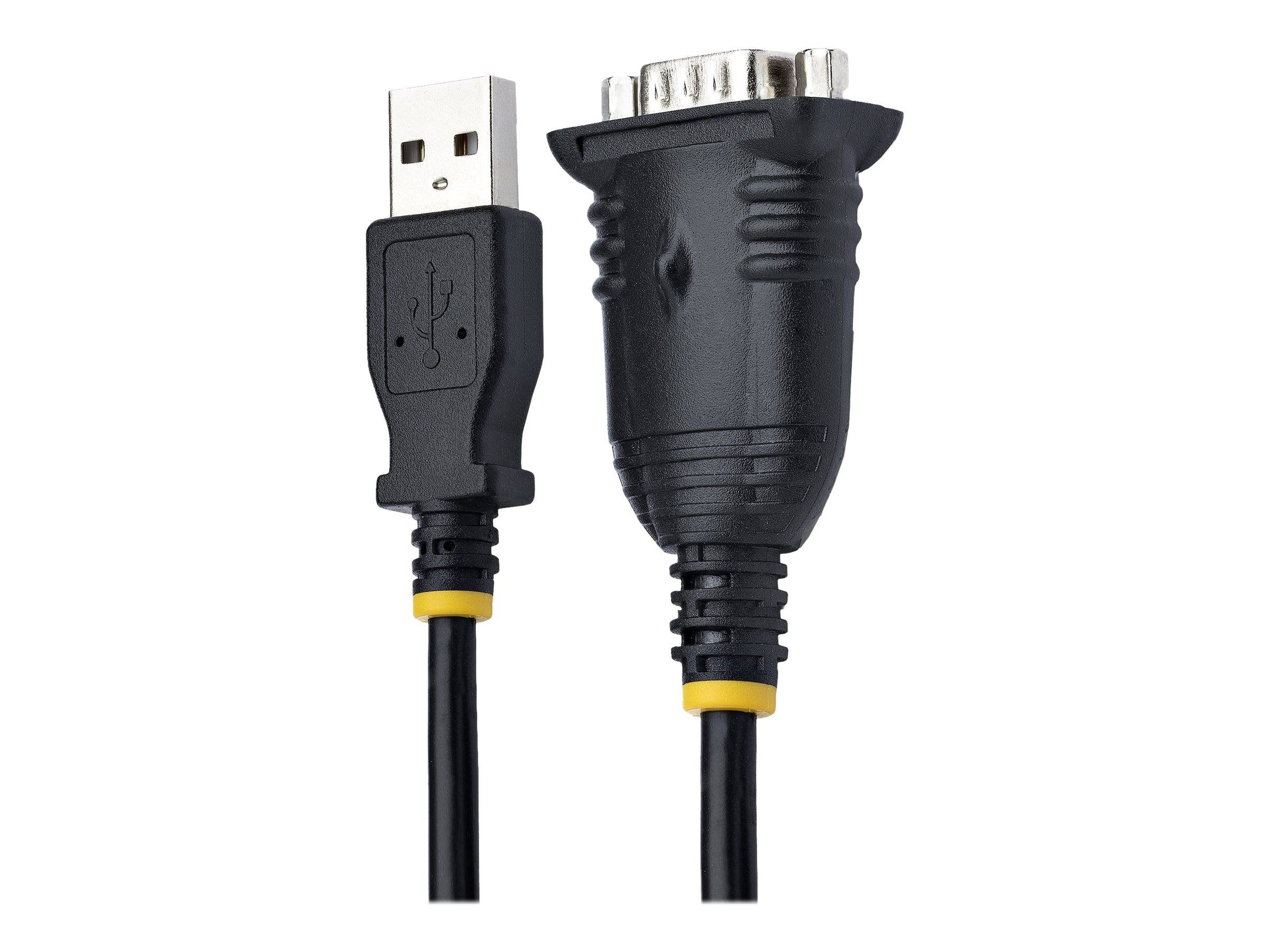 StarTech.com 3ft (1m) USB to Serial Cable, DB9 Male RS232 to USB Converter, USB to Serial Adapter for PLC/Printer/Scanne-0