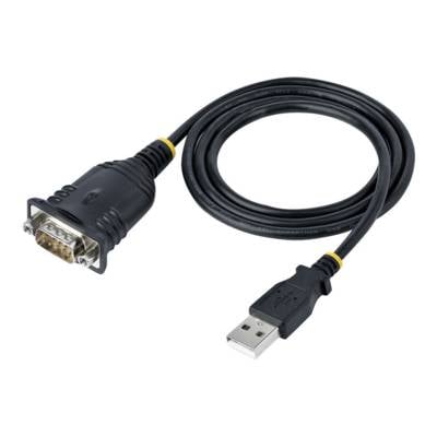StarTech.com 3ft (1m) USB to Serial Cable, DB9 Male RS232 to USB Converter, USB to Serial Adapter for PLC/Printer/Scanne-2