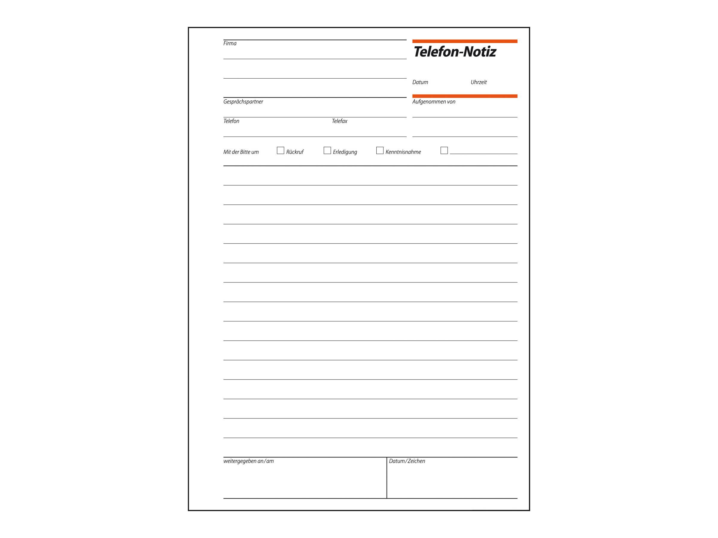 Sigel - Formular für Telefonnotizen - 50 Blatt-0
