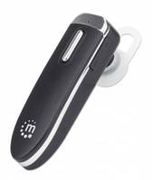 Manhattan Single Ear Bluetooth Headset (Clearance Pricing), Omnidirectional Mic, Integrated Controls, Black, 10 hour usa-1