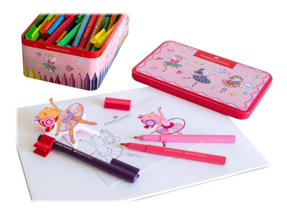 Faber-Castell CONNECTOR Ballerina - Filzstift - ausgewählte leuchtende Farben (Packung mit 33)-0