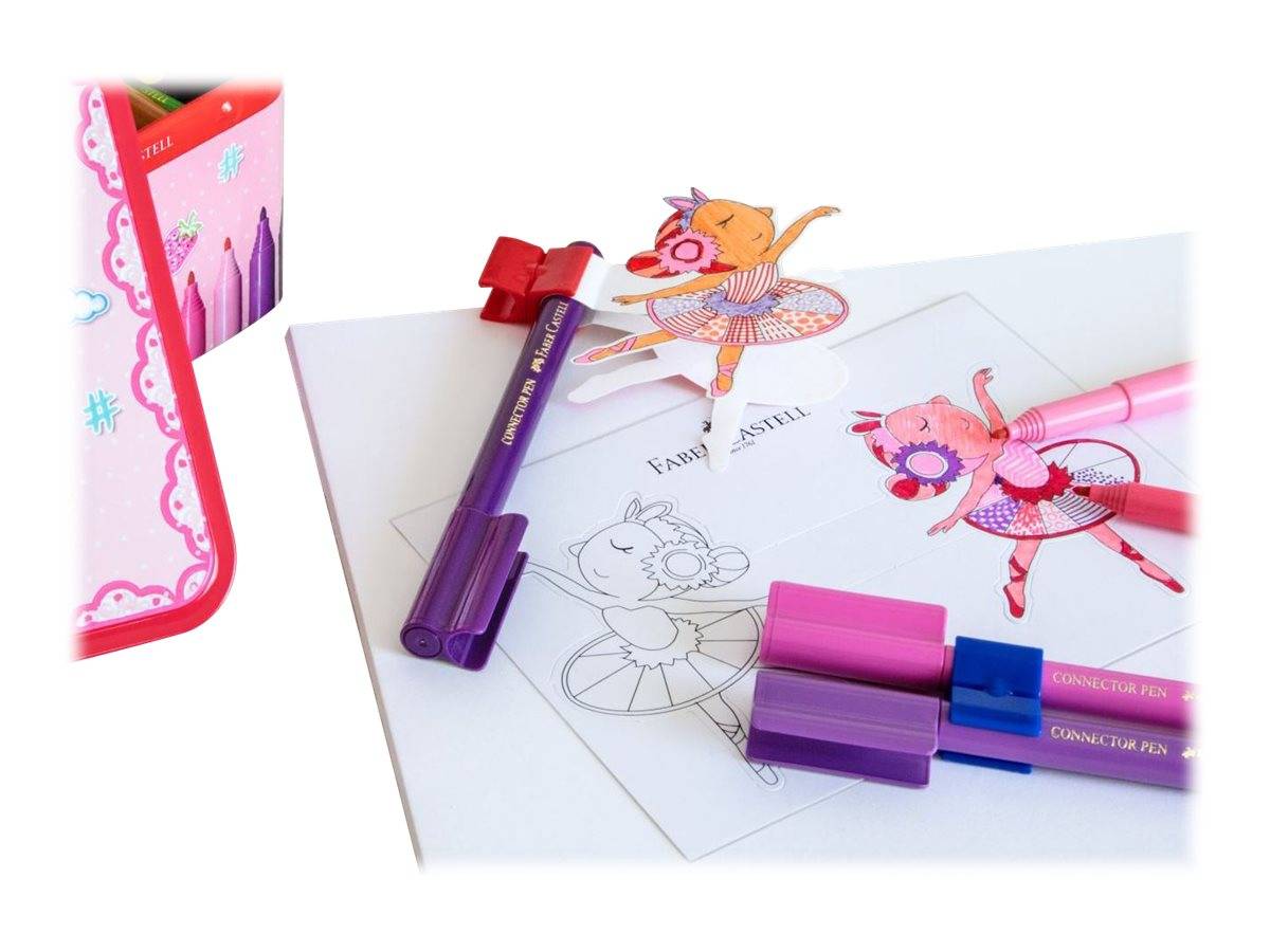 Faber-Castell CONNECTOR Ballerina - Filzstift - ausgewählte leuchtende Farben (Packung mit 33)-3
