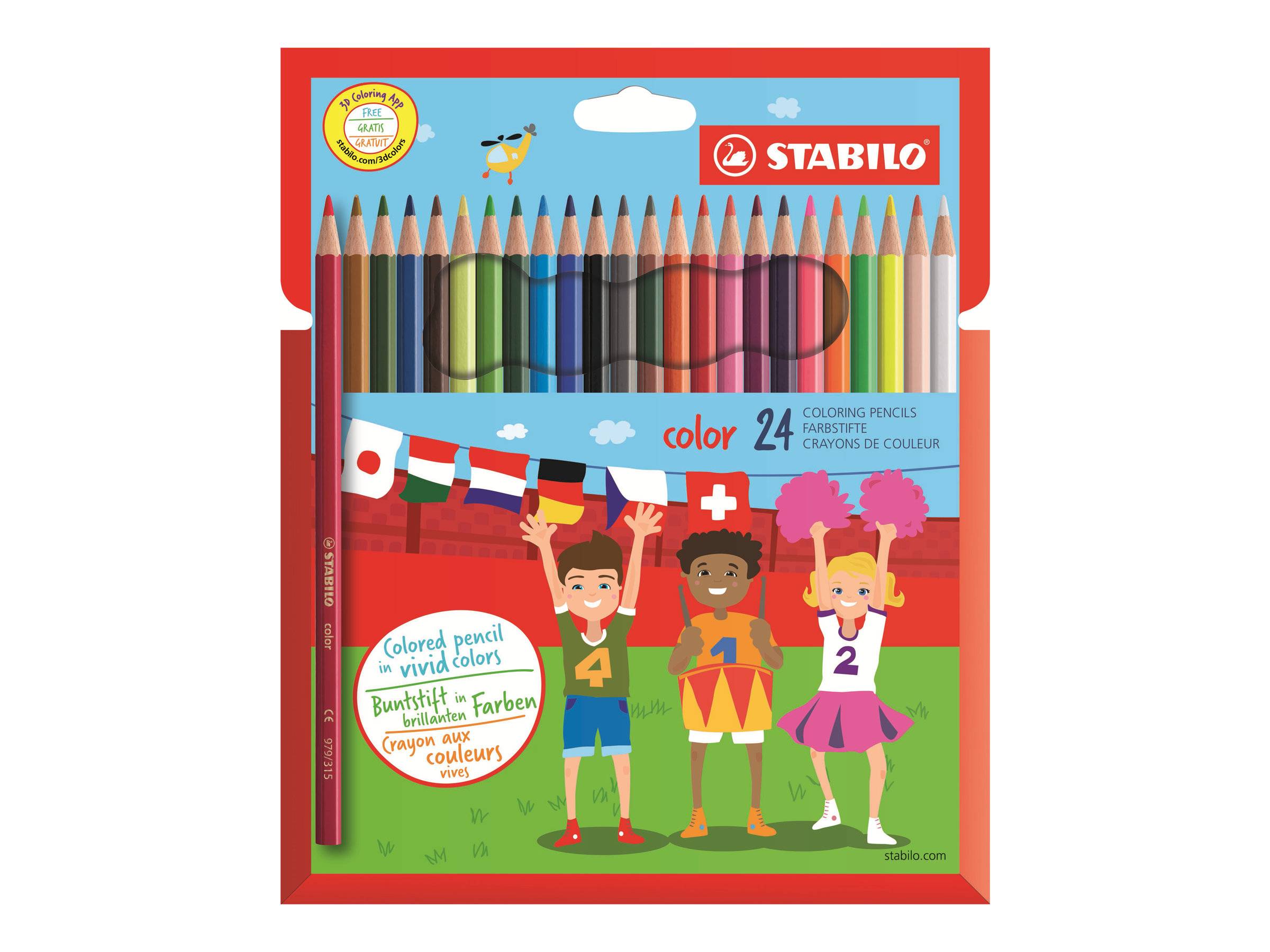 STABILO color Swano - Farbstift - verschiedene Farben - 2.5 mm (Packung mit 24)-0