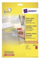AVERY ZWECKFORM - Avery L6034 - Permanenter Klebstoff - Rot - 63.5 x 33.9 mm 480 Etikett(en) (20 Bogen x 24)-2