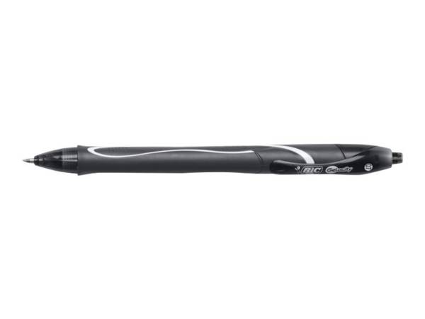 BIC Gel-ocity QuickDry - Tintenroller - Schwarz - Geltinte - 0.7 mm - Mittel - verstellbar (Packung mit 12)