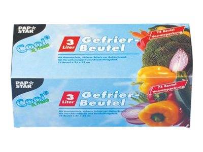 PAPSTAR - Gefrierbeutel - 3 L - Blau (Packung-0