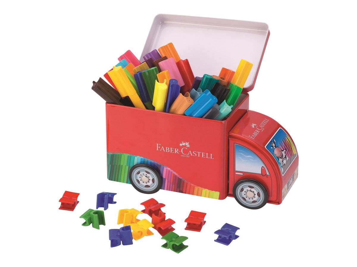 Faber-Castell CONNECTOR Pen Truck - Filzstift - verschiedene Farben (Packung mit 33)-0