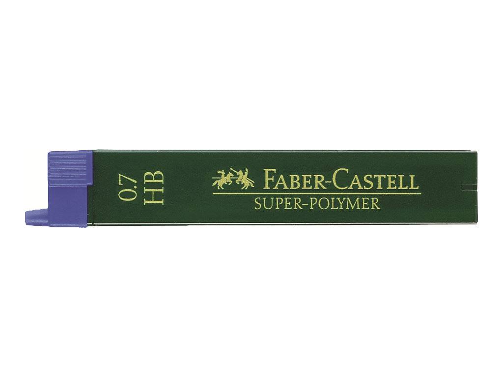 Faber-Castell Super-Polymer - Bleistiftmine - Superpolymer - HB - Intense Black - 0.7 mm (Packung mit 12)-0