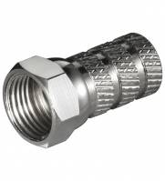 Goobay Aufdreh-F-Stecker 5,2 mm Kupfer-Nickel, breite Mutter Kupfer-0