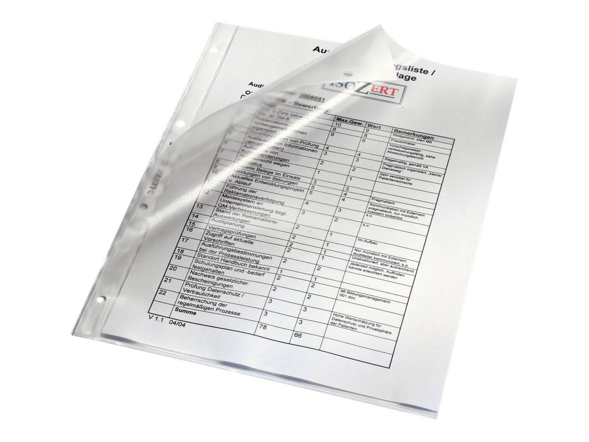 ESSELTE LEITZ - Leitz - Oben und seitlich geöffnete Klarsichthülle - für A4 (210 x 297 mm)-0