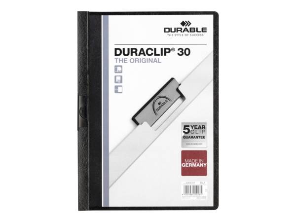 Durable DURACLIP 30, Schwarz, Transparent, PVC, 30 Blätter, A4, 1 Stück(e)