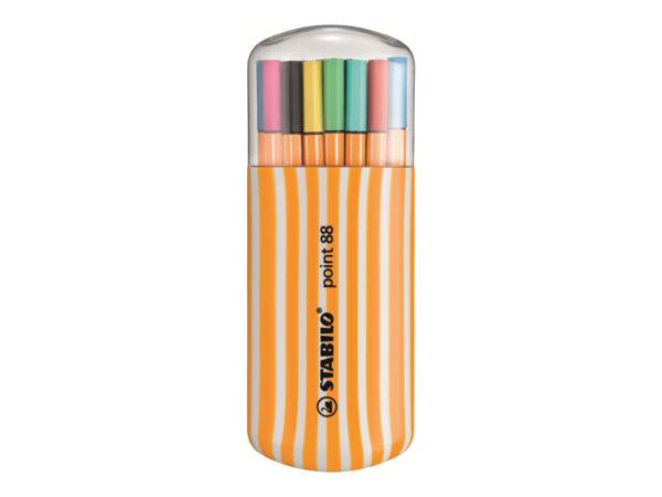 STABILO point 88 - Fineliner - gemischte Farben - 0.4 mm - fein (Packung mit 20)