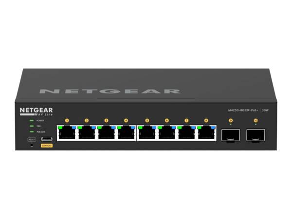 Netgear 10PT M4250-8G2XF-POE+ Switch 8-Port Managed