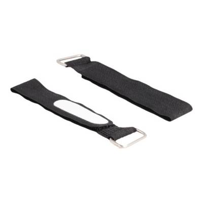 Delock - Kabelbinder - Klettverschluss, mit Schlaufe und Beschriftungsfeld - 20.3 cm - Schwarz (Packung mit 5)-0