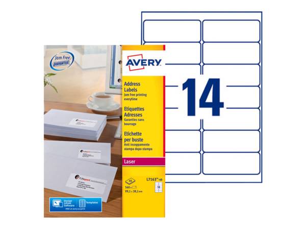 AVERY ZWECKFORM - Avery - Weiß - 40 Stck. Adressetiketten