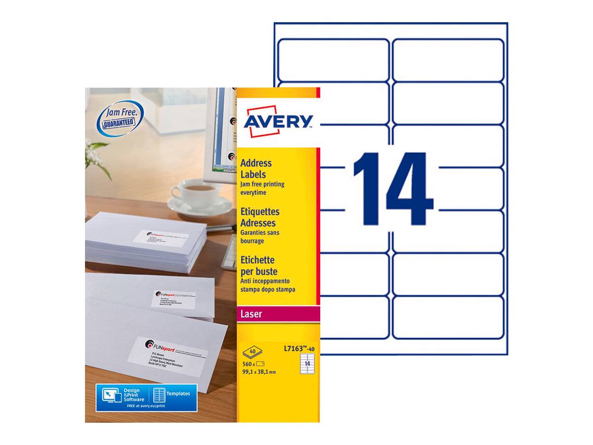 AVERY ZWECKFORM - Avery - Weiß - 40 Stck. Adressetiketten-0