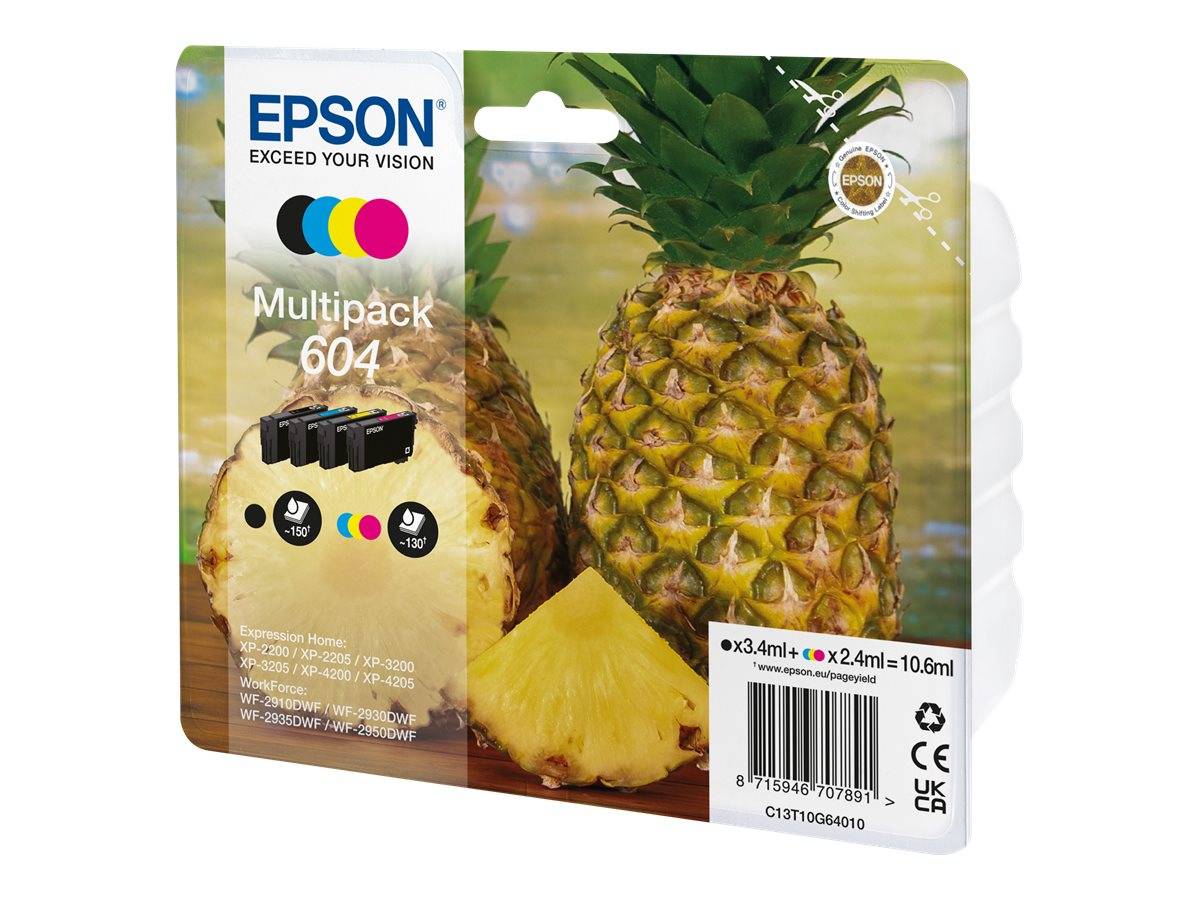 Epson 604 Multipack - 4er-Pack - Schwarz, Cyan, Magenta, Gelb-0