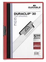 Durable Duraclip 30, Rot, Transparent, PVC, 30 Blätter, A4, 1 Stück(e)-0