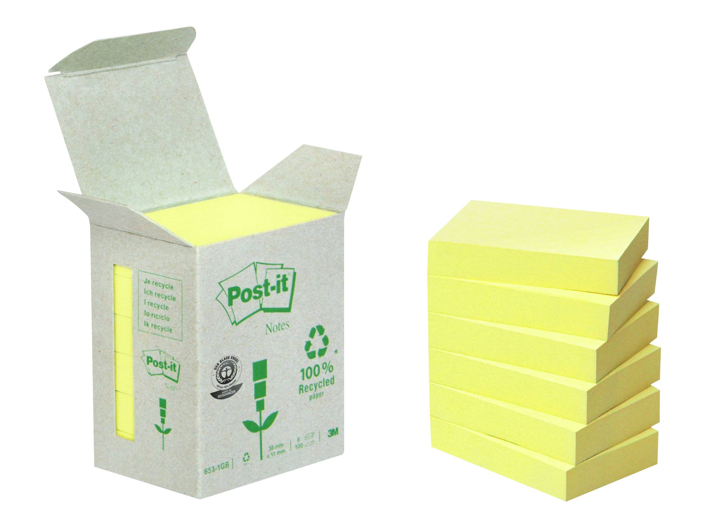 3M - Post-it Mini Tower 6531B - Notizen - 51 x 38 mm - 600 Blatt (6 x 100)-0