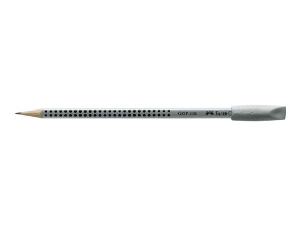 Faber-Castell GRIP 2001 - Radiergummispitze - Grau (Packung mit 2)