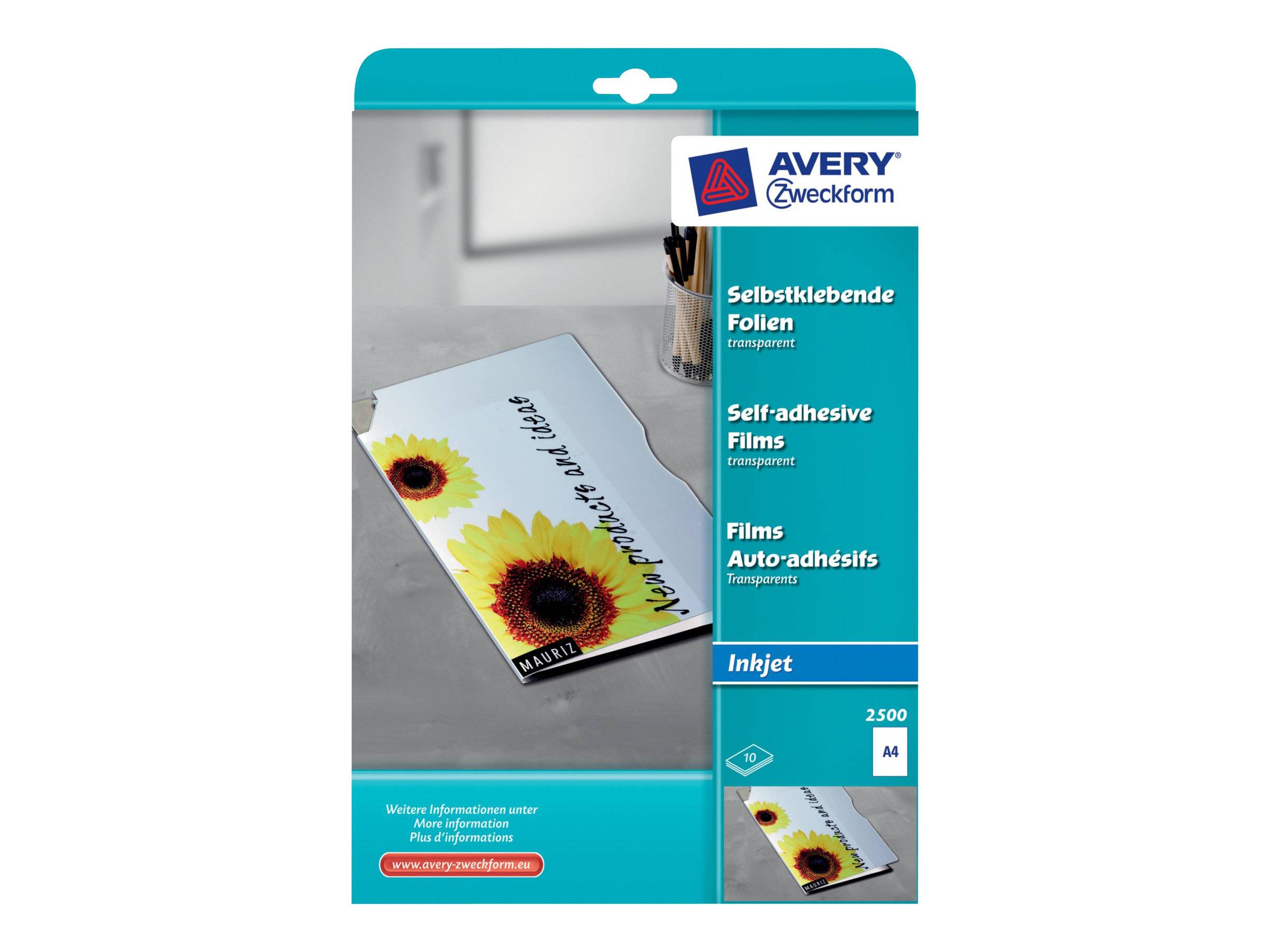 Inkjetfolie DIN A4 transparent 10 St./Pack. - Artikel: 157105800-0