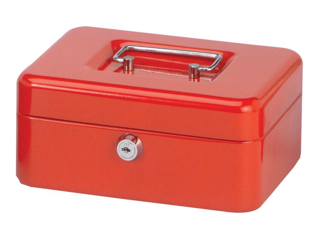 JAKOB MAUL - MAUL - Geldkassette - lackierter Stahl - Rot-0