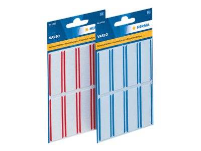 HERMA - Seidig - Weiß/Blau - 54 x 19 mm 16 Etikett(en) (2 Bogen x 8)-0