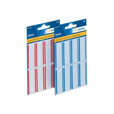 HERMA - Seidig - Weiß/Blau - 54 x 19 mm 16 Etikett(en) (2 Bogen x 8)-0