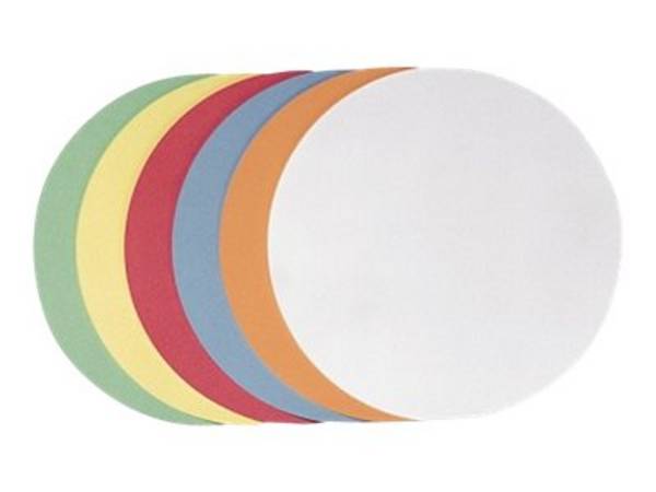 FRANKEN - Moderationskarte - Kreis - Durchmesser: 9,5 cm - weiß, Gelb, Rot, grün, orange, Hellblau (Packung mit 250)