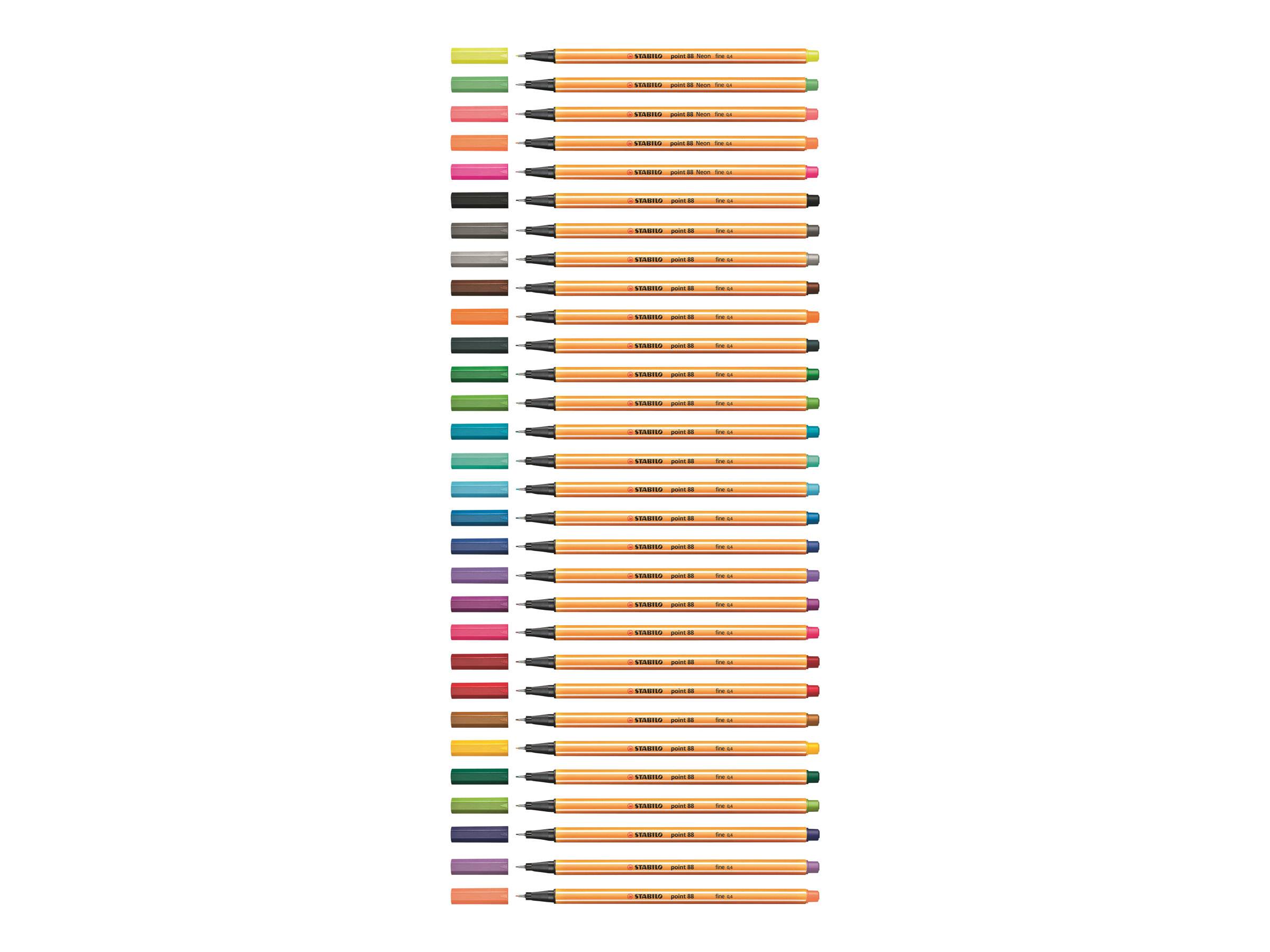 STABILO point 88 - Fineliner - gemischte Farben - 0.4 mm - fein (Packung mit 30)-3